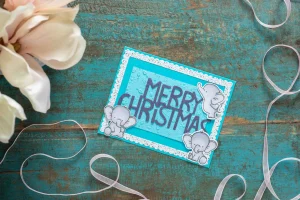 Weihnachtskarte Elefenatenbaby