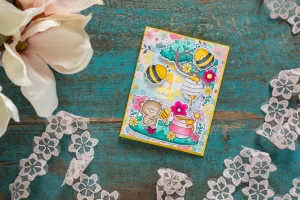Shaker-Karte Hap-Bee Birtday Gelb 2