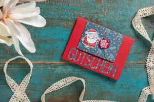 Gutscheinkarte Siegel Santa Rot