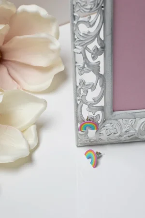 Ohrstecker Regenbogen klein