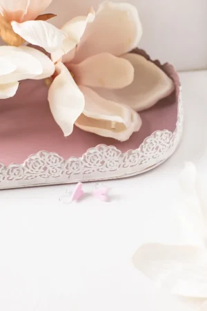 Ohrclip Herzen Asymmetrisch Rosa