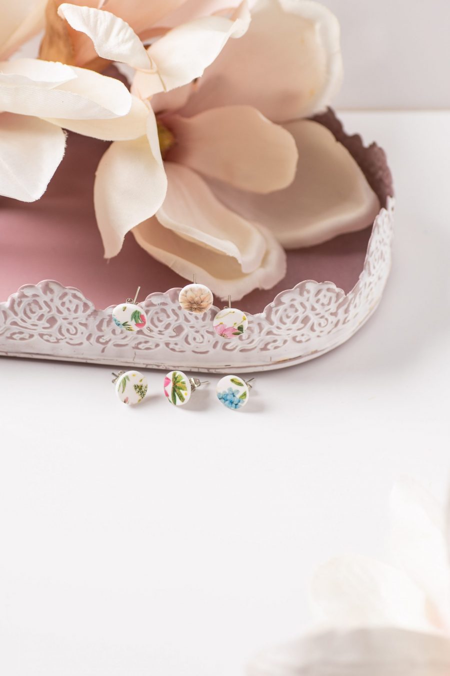 Ohrstecker Knöpfe Blumen