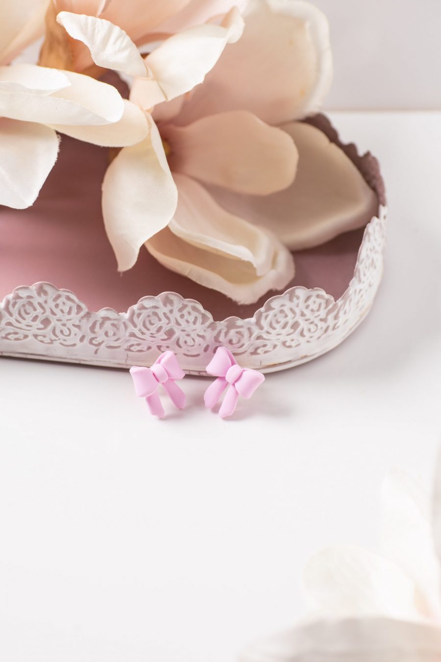 Ohrstecker Schleifen Rosa