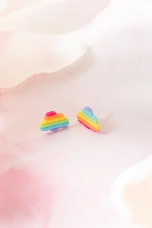 Ohrstecker Regenbogen Wolke Klein
