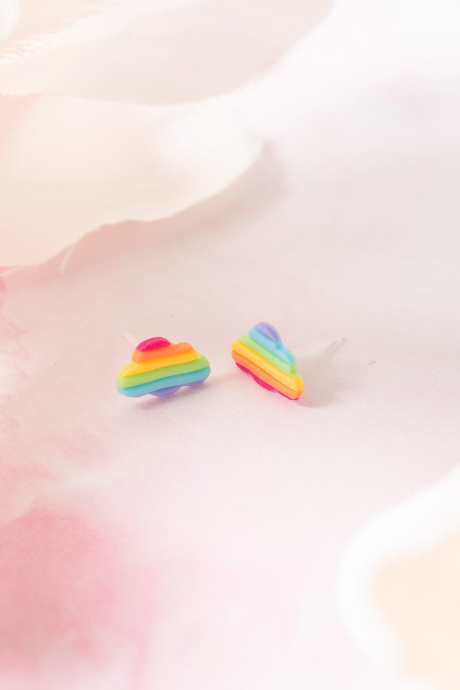 Ohrstecker Regenbogen Wolke Klein