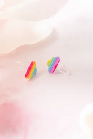 Ohrclip Regenbogen Wolke Klein