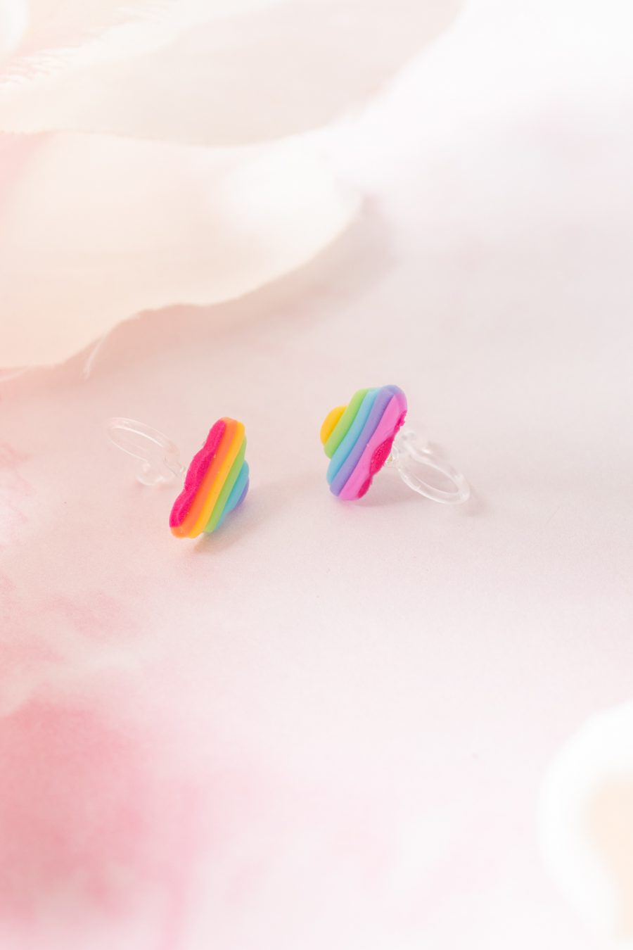 Ohrclip Regenbogen Wolke Klein
