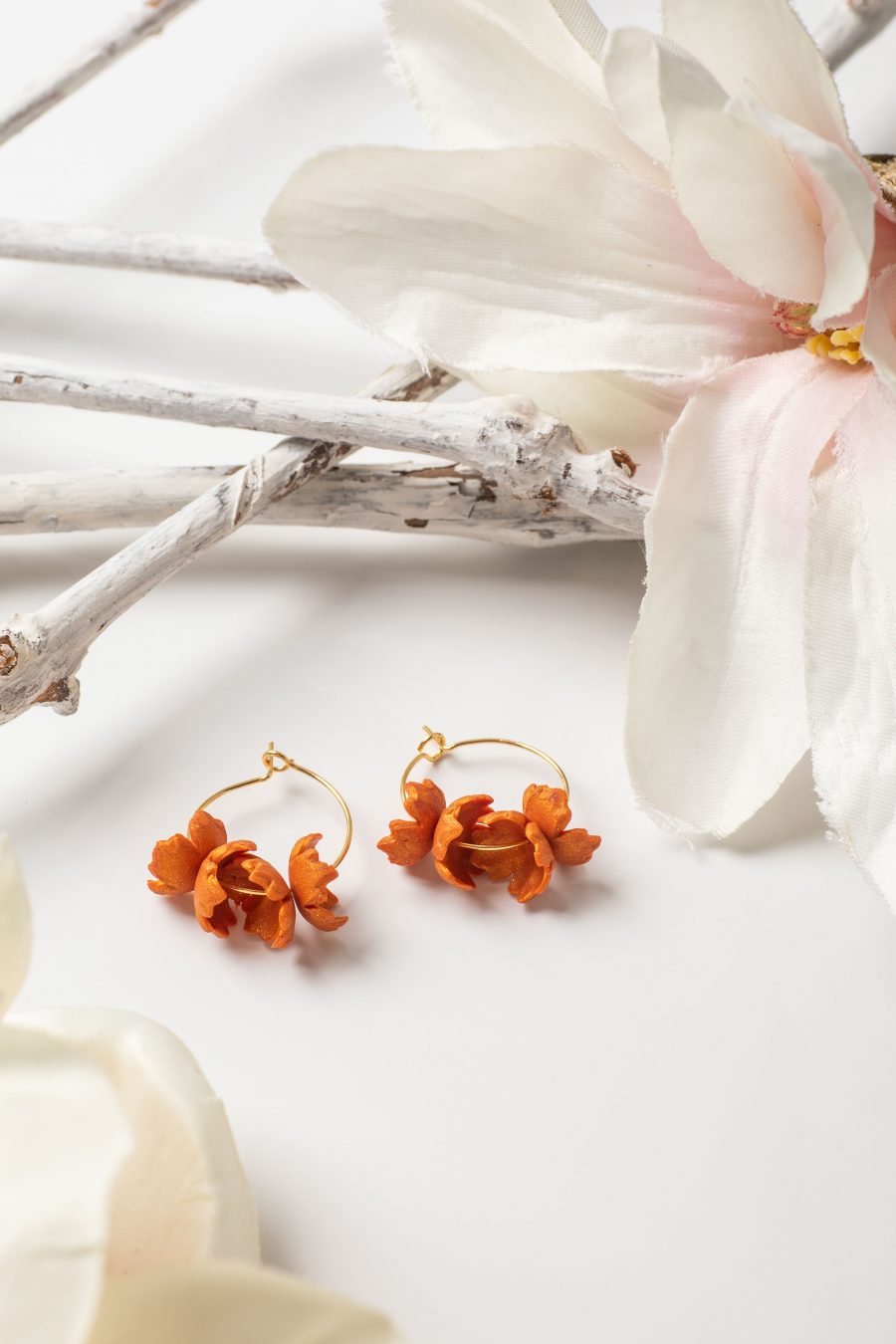 Ohrhänger Creole Blüten Gold