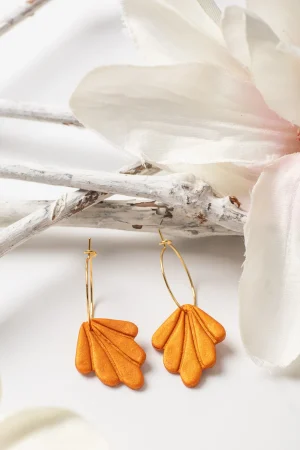 Ohrhänger Creole Fächer Orange