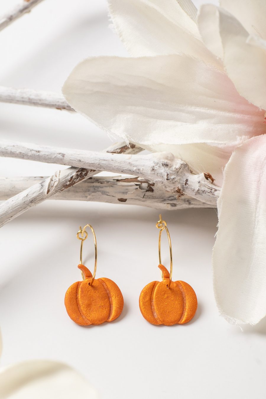 Ohrhänger Creole Kürbis Orange