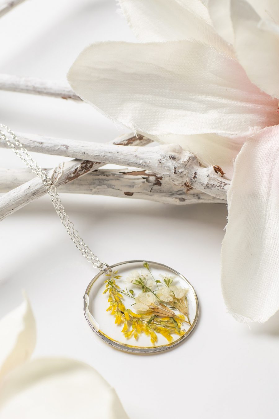 Anhänger Brokkoli Steinklee Silber Groß Rund