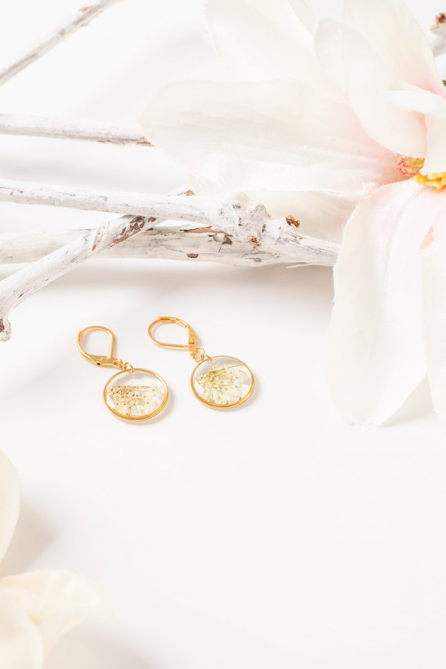 Ohrhänger Resin Gold Wilde Möhre klein