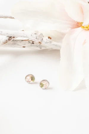 Ohrstecker Resin Silber Sommerspiere Rosa