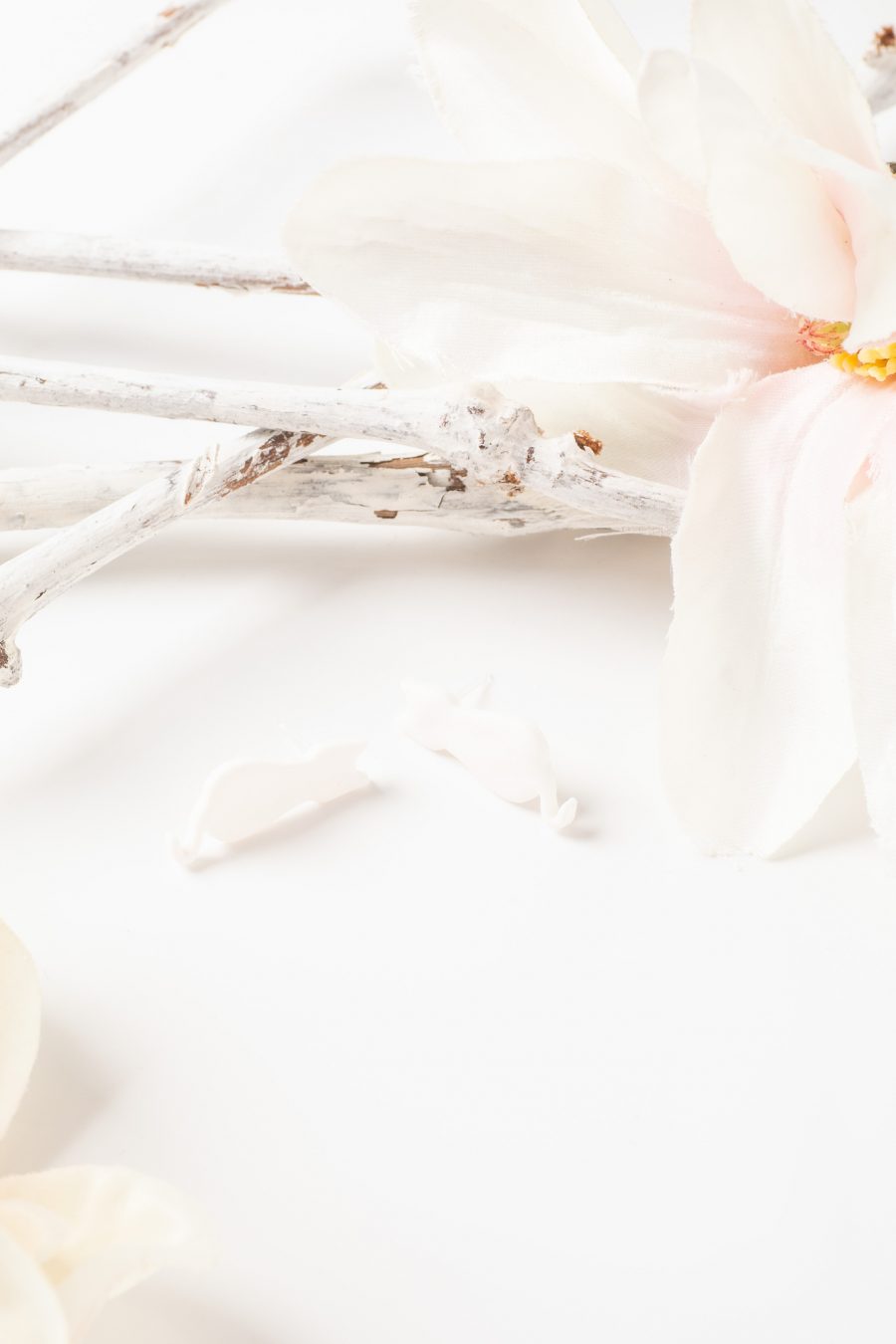 Ohrstecker Katze Silhouette Weiß