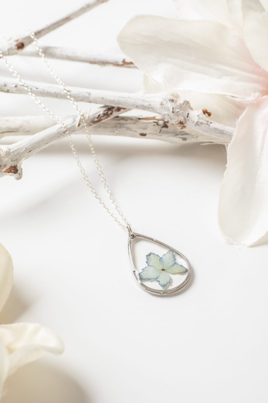 Anhänger Hortensie Silber