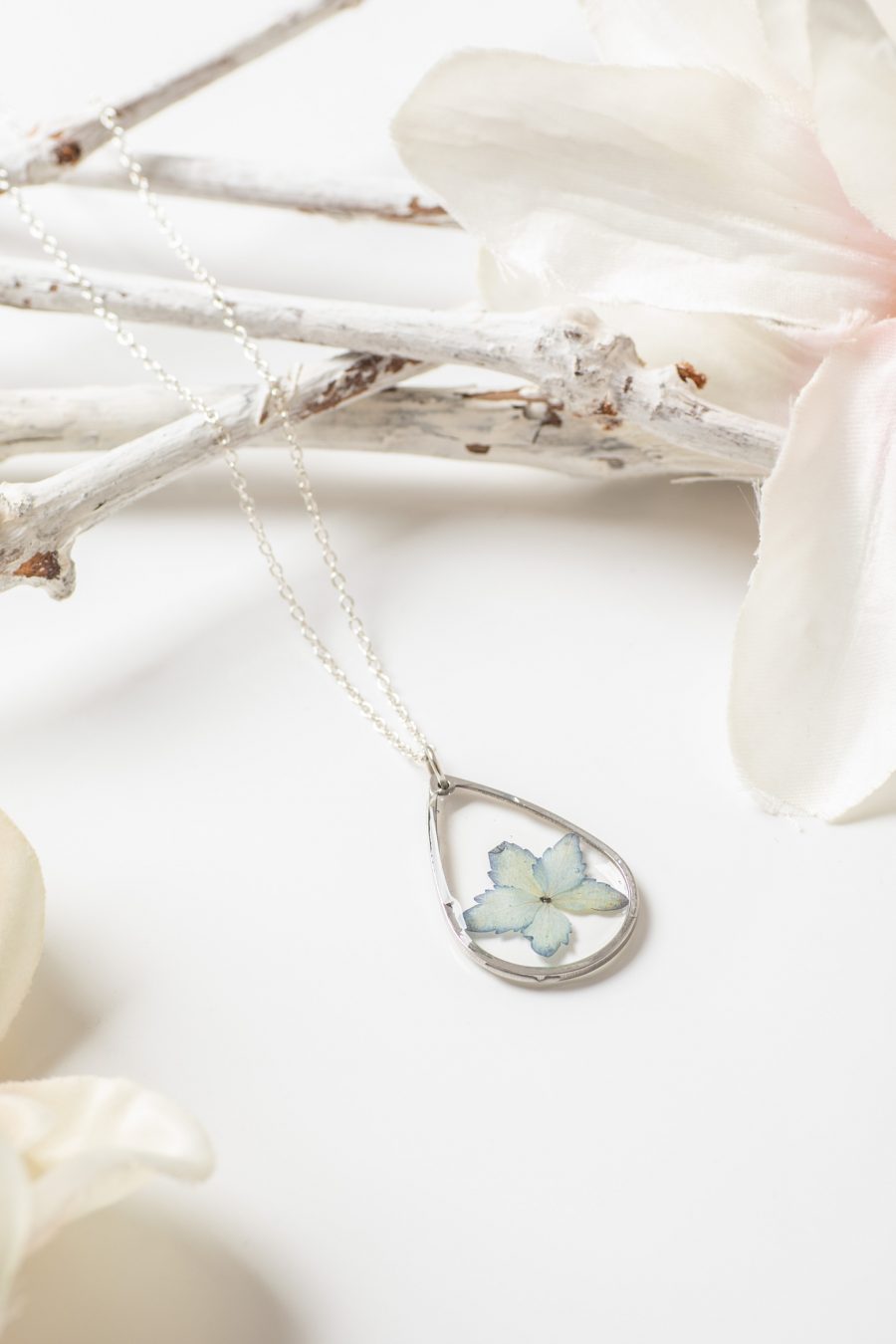 Anhänger Hortensie Silber