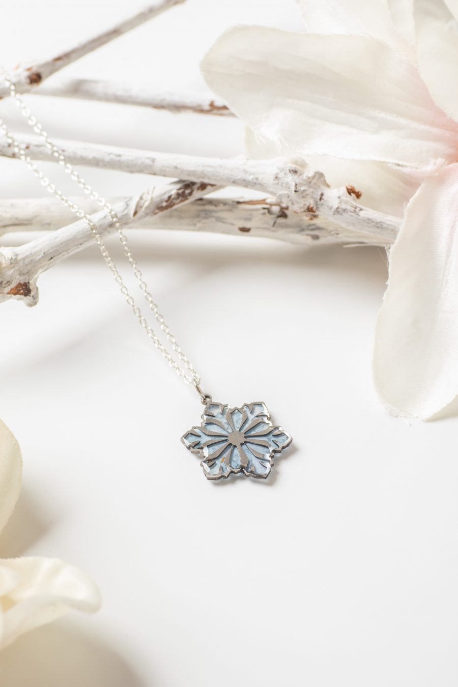 Anhänger Schneeflocke Hortensie