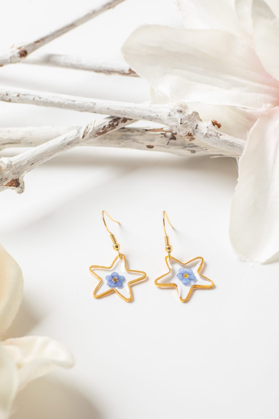 Ohrhänger Stern Vergissmeinicht