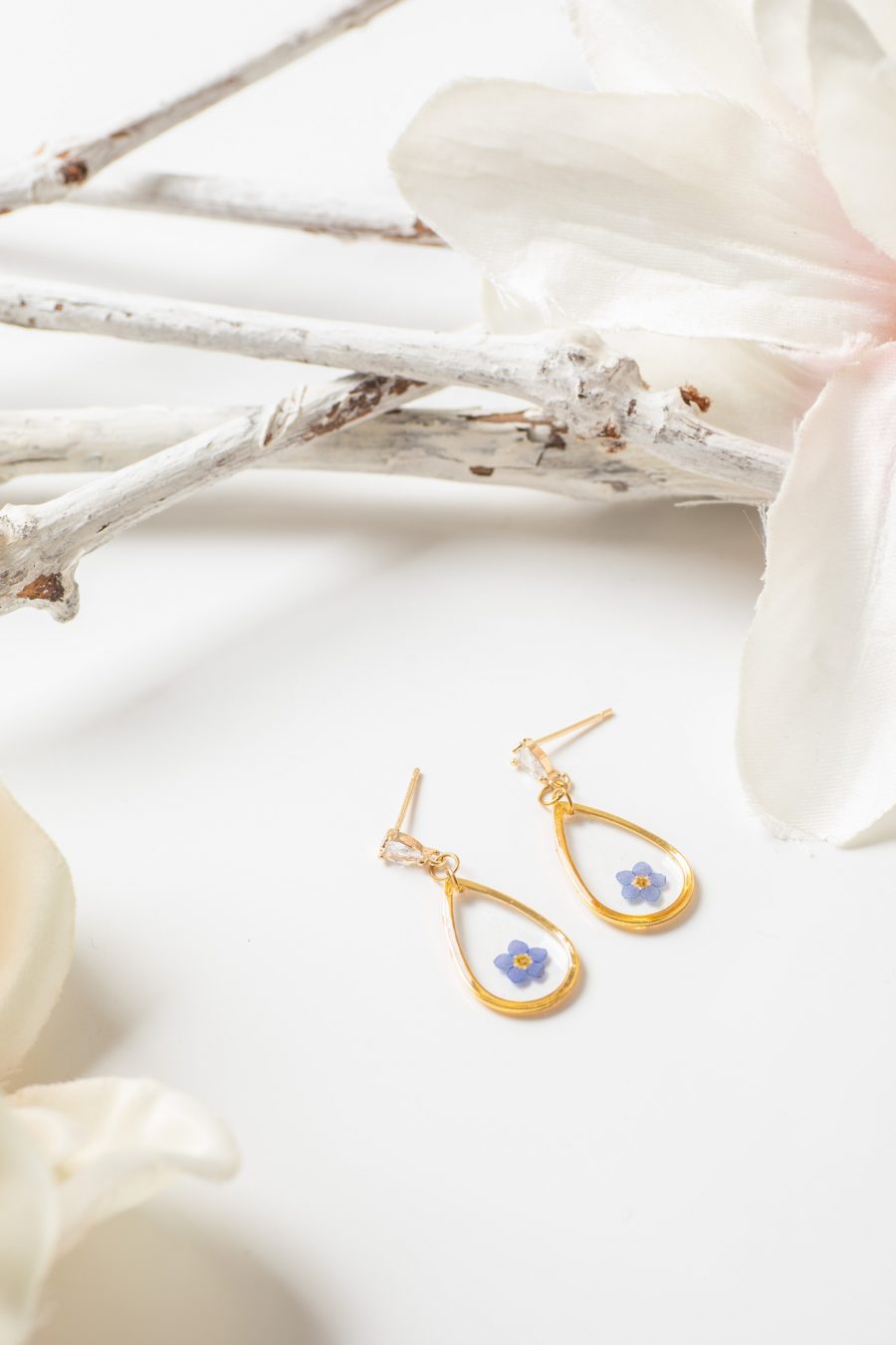 Ohrhänger Vergissmeinicht Tropfen