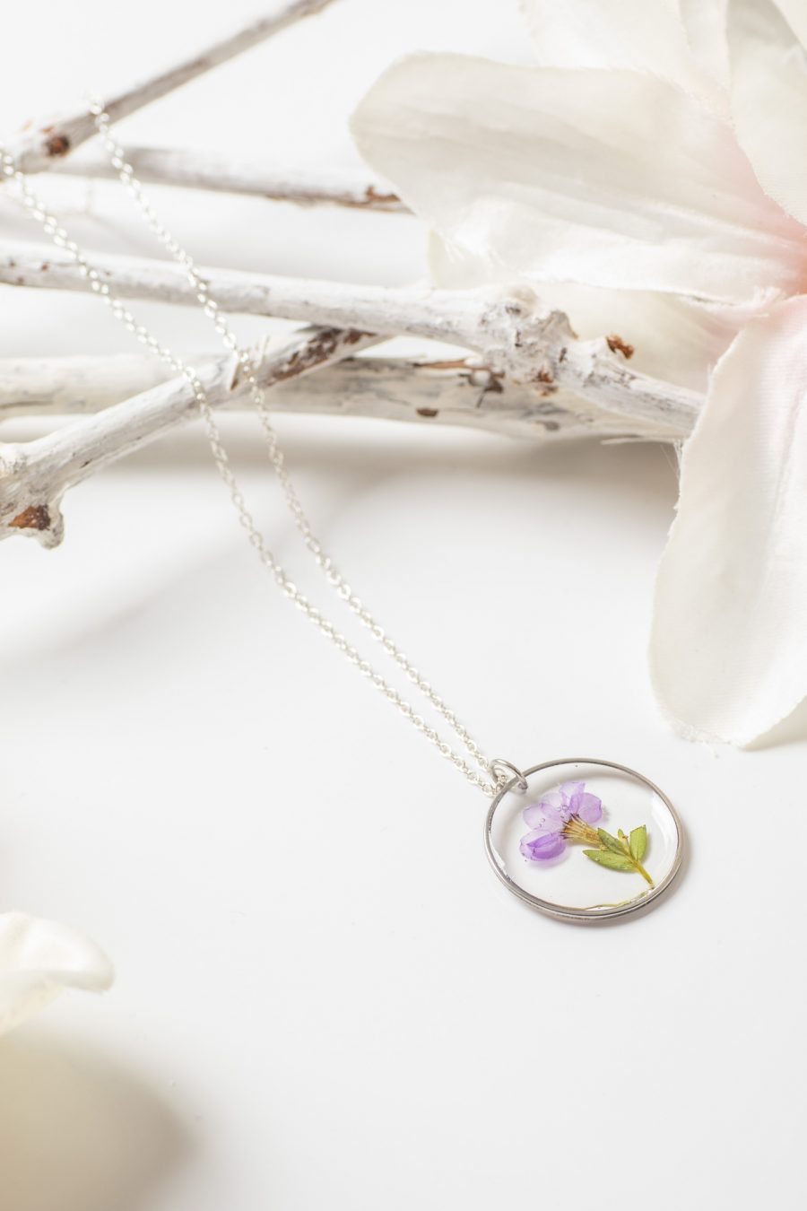 Anhänger Resin Myrthe Silber