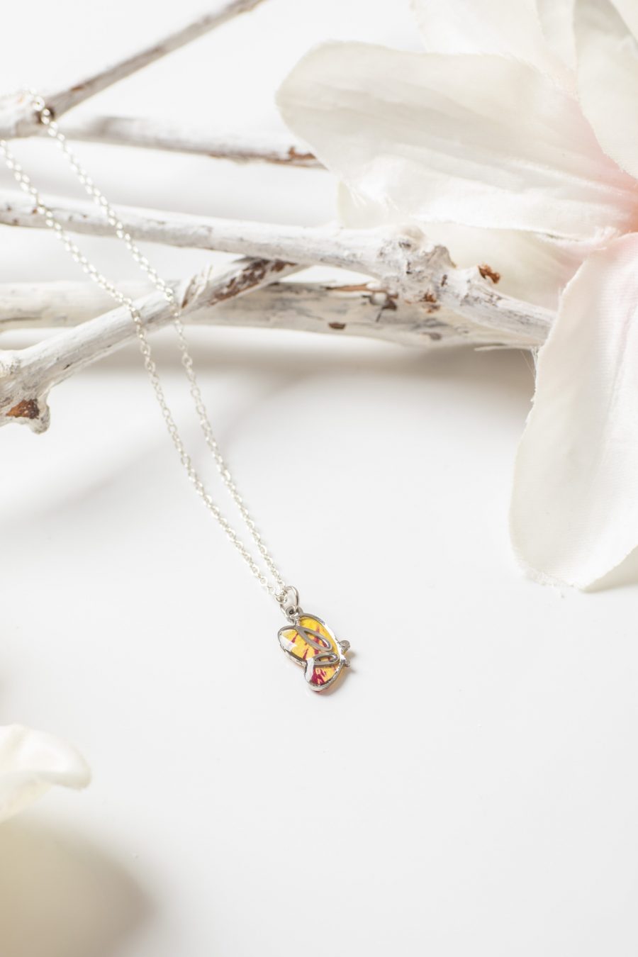 Anhänger Schmetterling Silber Rose