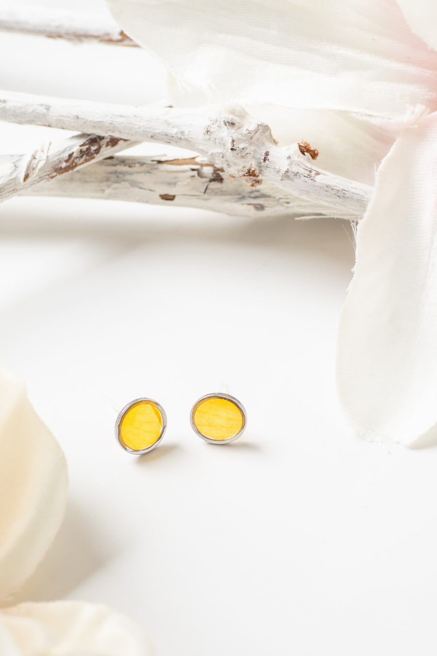 Ohrstecker Rose gelb