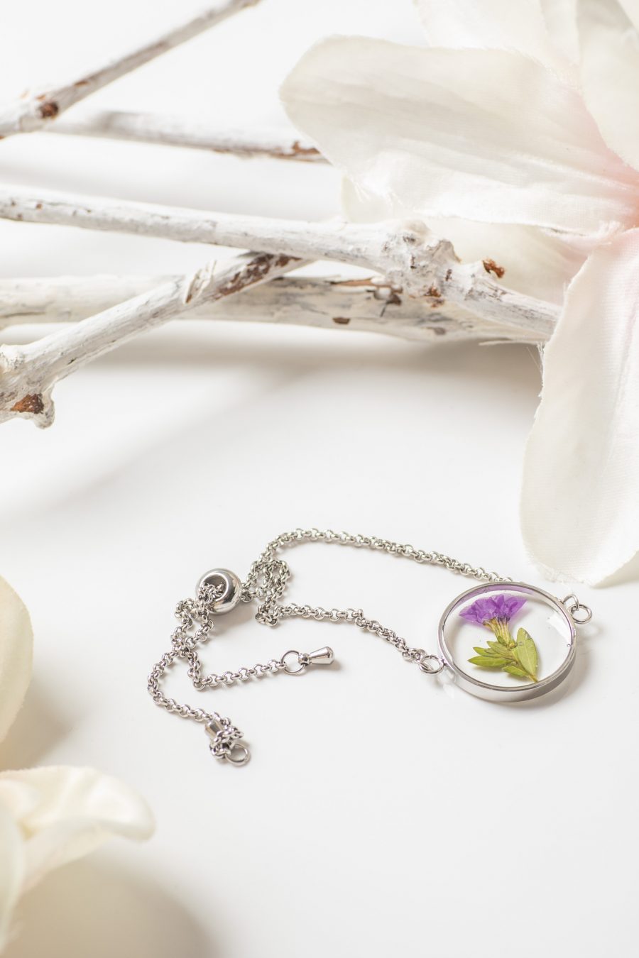 Armband Resin Silber Myrthe Groß