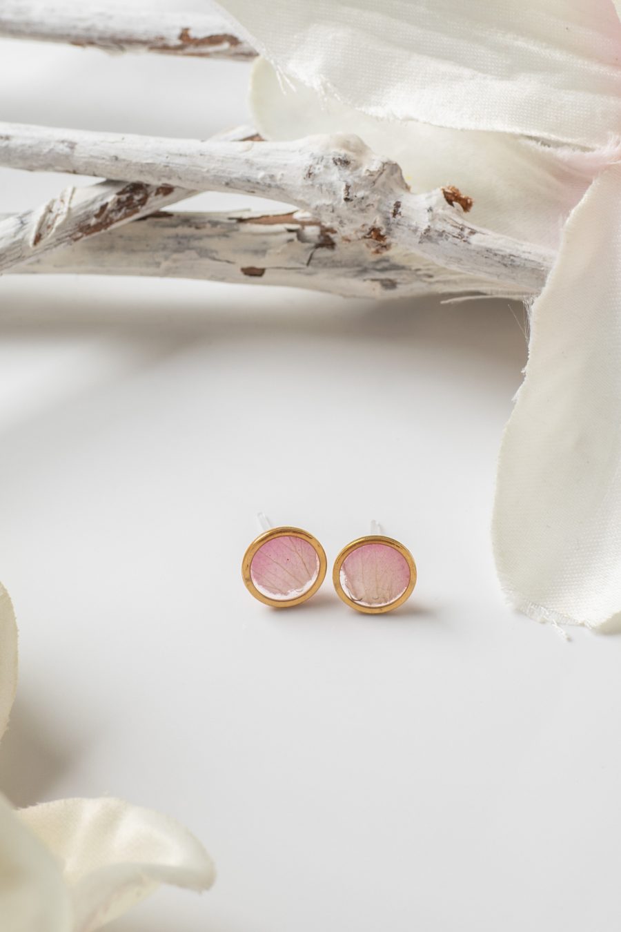 Ohrstecker Punkte Rose Hell Rosa 5