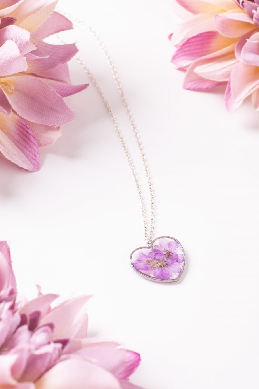 Anhänger Resin Herz Silber Myrthe