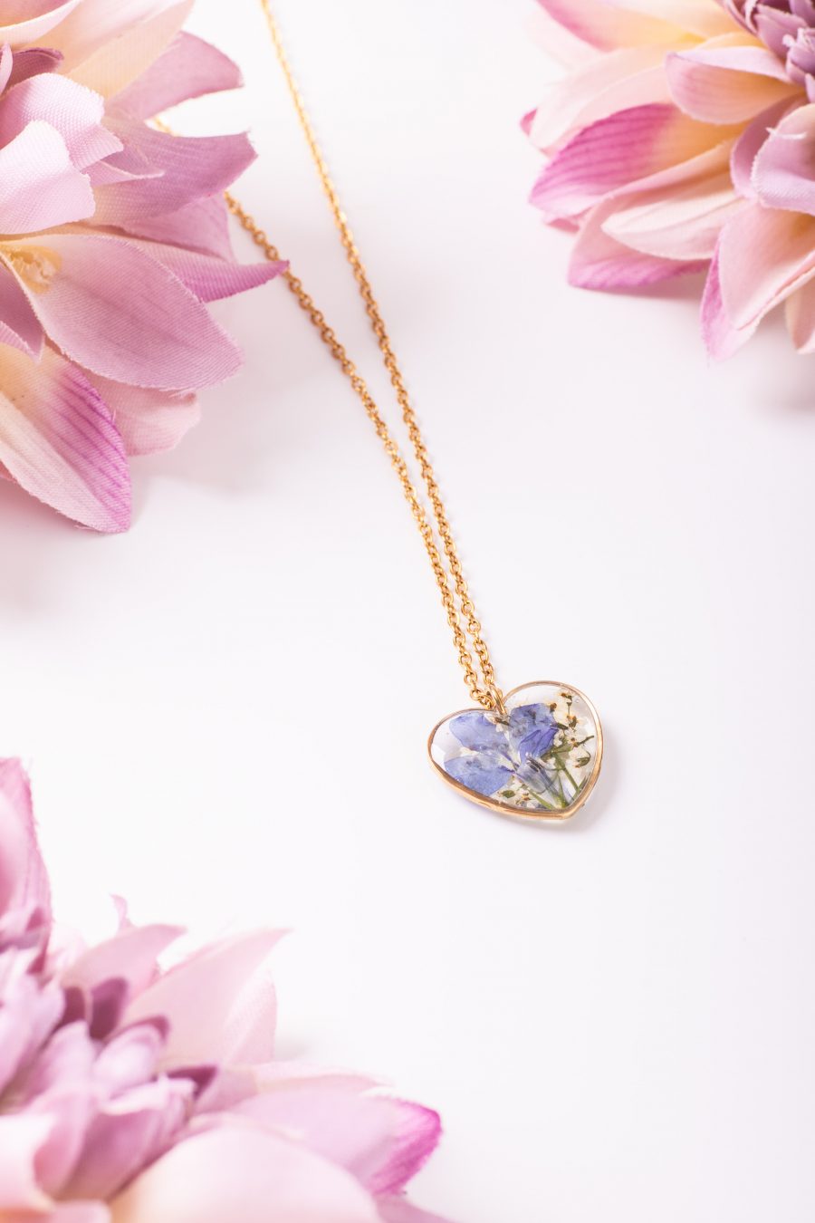 Anhänger Resin Herz Gold Männertreu Wilde Möhre