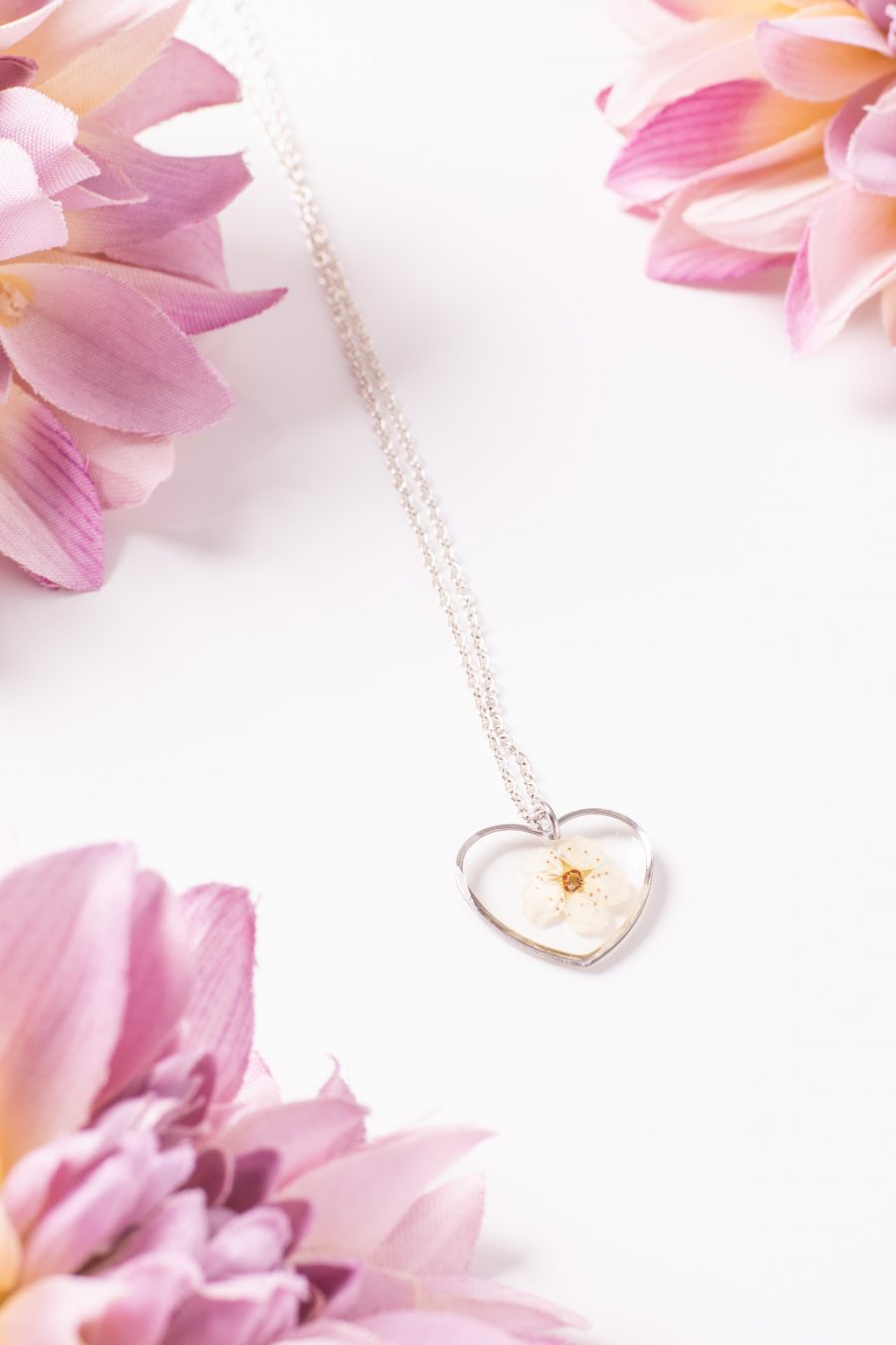 Anhänger Resin Herz Silber Spirea 2