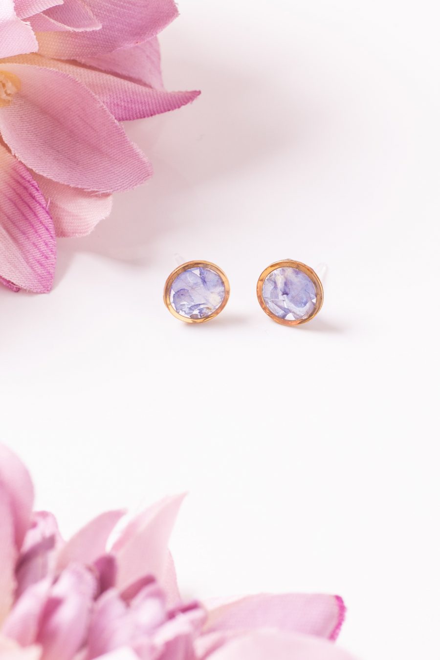 Ohrstecker Resin Punkte Gold Männertreu 2